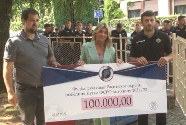 Fudbalski klub Trajal donirao nagradu pobednika KUP-a Rasinskog okruga Domu za decu i omladinu ,,Jefimija“